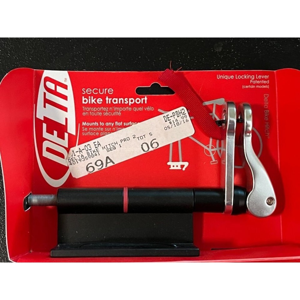 Delta Bike Hitch Pro 2 Locking Fork Mount Bicycle Transport Black BH1005 NEW